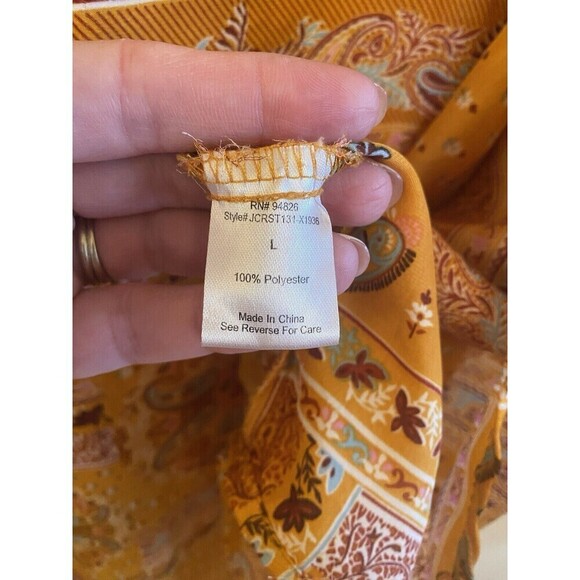 Janetchung Yellow Short Duster Spring/Summer Sz.L - Picture 4 of 4